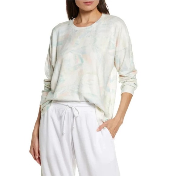 NWT PJ Salvage "Palm Desert" print Long Sleeve Top XS - Picture 2 of 6